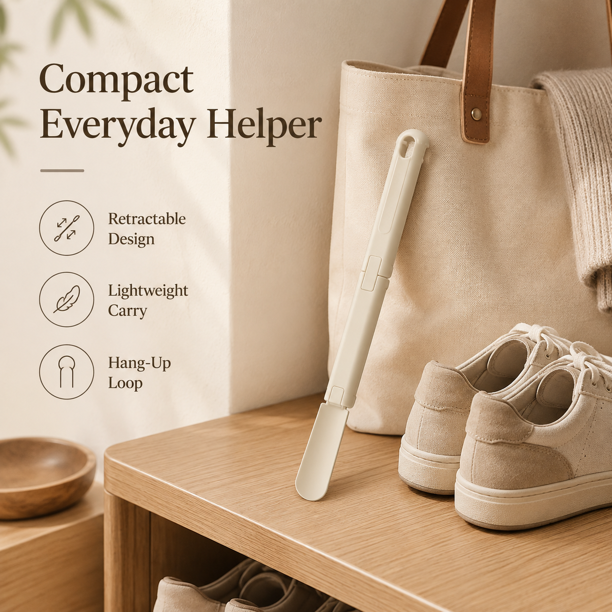 Foldable Long-Handle Shoehorn
