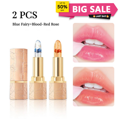 👄Crystal Flower Temperature Color Change Jelly Lipstick