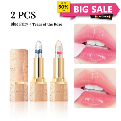 👄Crystal Flower Temperature Color Change Jelly Lipstick