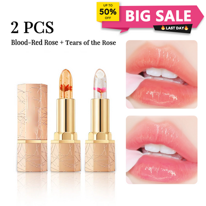 👄Crystal Flower Temperature Color Change Jelly Lipstick