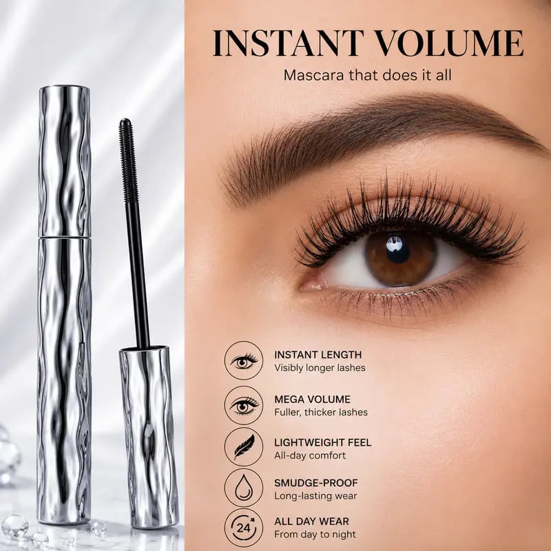 Volumizing Lengthening Smudge—Proof Mascara with