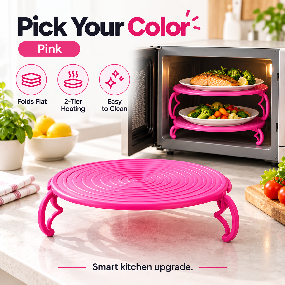 2-Tier Microwave Rack & Plate Mat