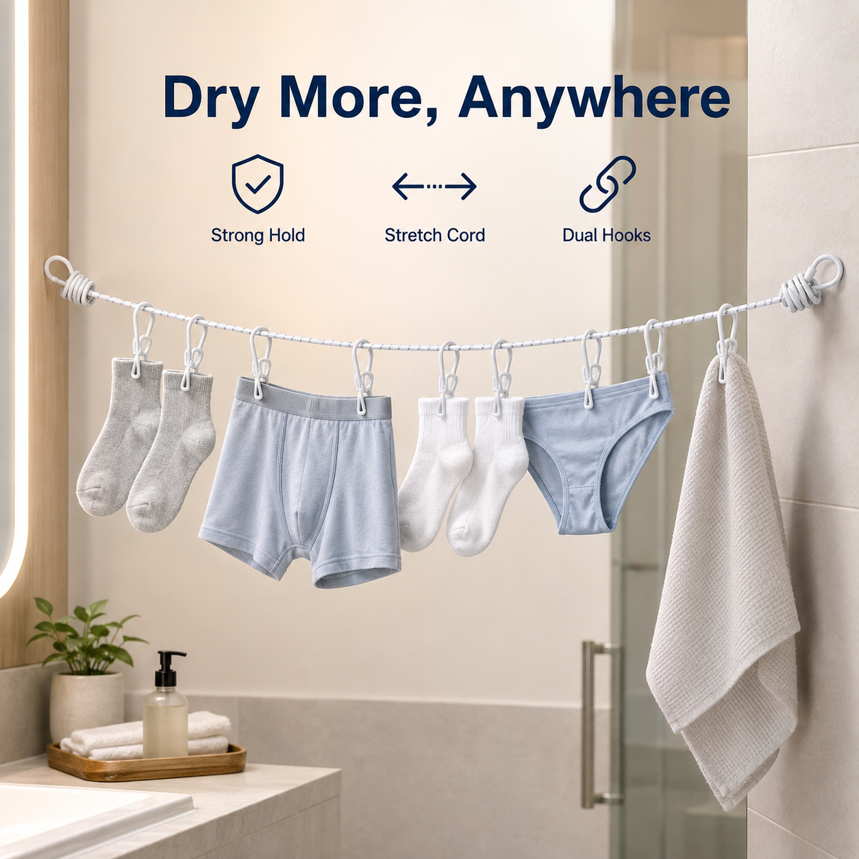 Portable Travel Clothesline