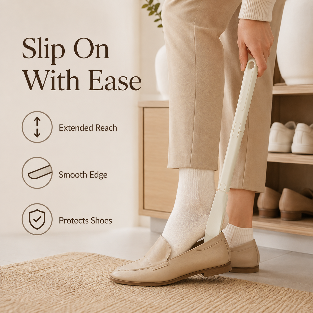 Foldable Long-Handle Shoehorn