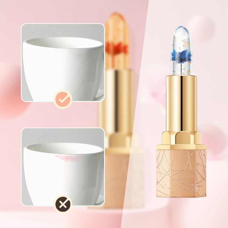 👄Crystal Flower Temperature Color Change Jelly Lipstick