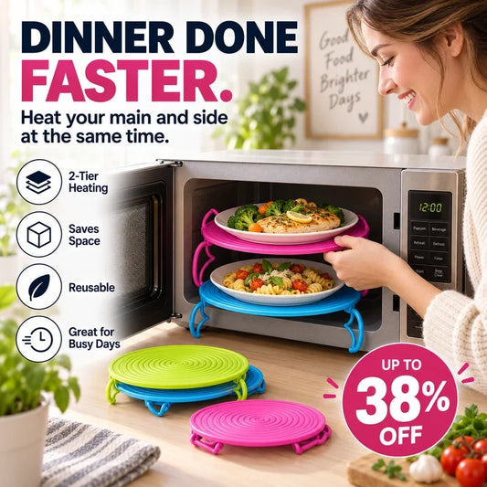 2-Tier Microwave Rack & Plate Mat