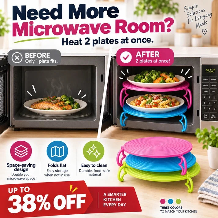 2-Tier Microwave Rack & Plate Mat