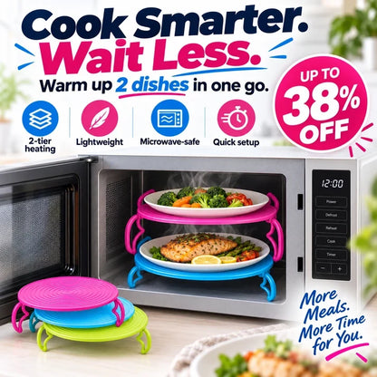 2-Tier Microwave Rack & Plate Mat