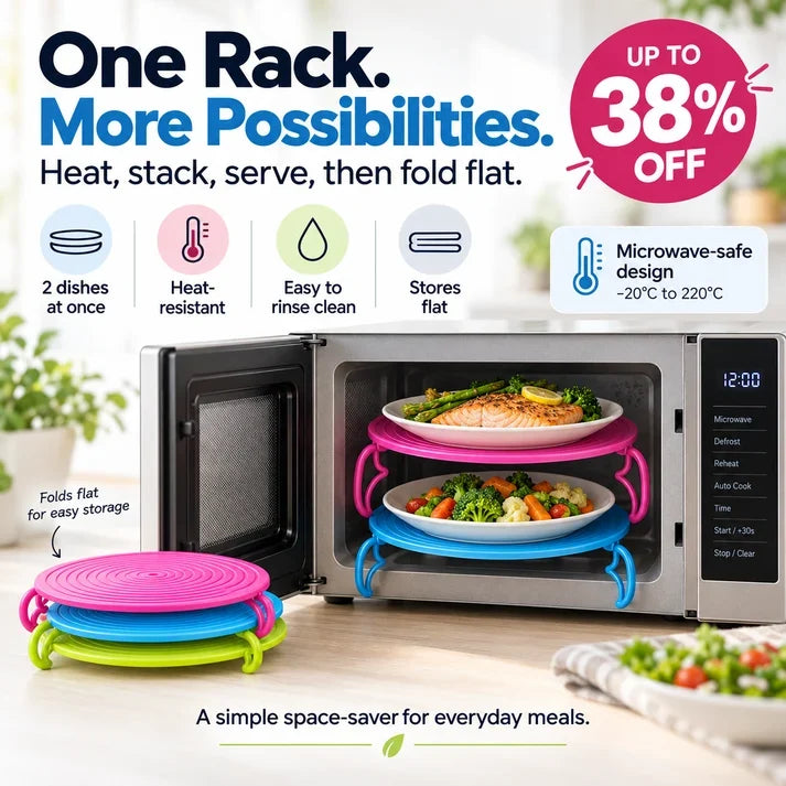2-Tier Microwave Rack & Plate Mat