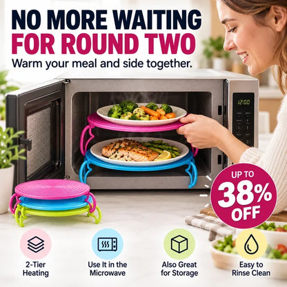 2-Tier Microwave Rack & Plate Mat